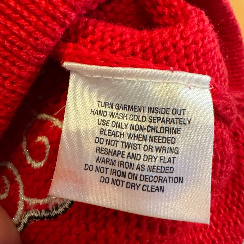 Basic Editions Red Holiday Cardigan - Picture 8 of 10